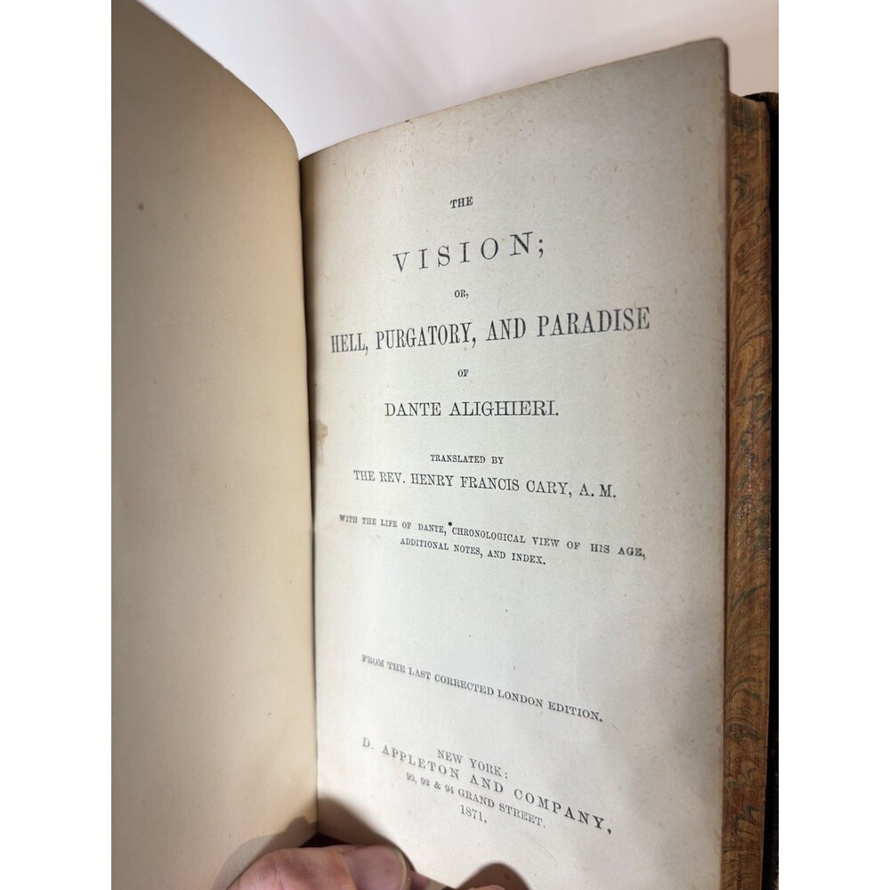 The Vision Hell Purgatory Paradise Dante Alighieri 1871 Divine Comedy